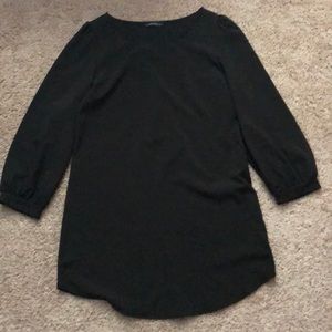 Simple, Long Sleeve Black Dress